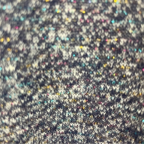 Lane Bryant Knit Tunic Relaxed Fit Hi-Lo Hem Heather Blue W/Metallic Size 22/24 - Picture 8 of 14